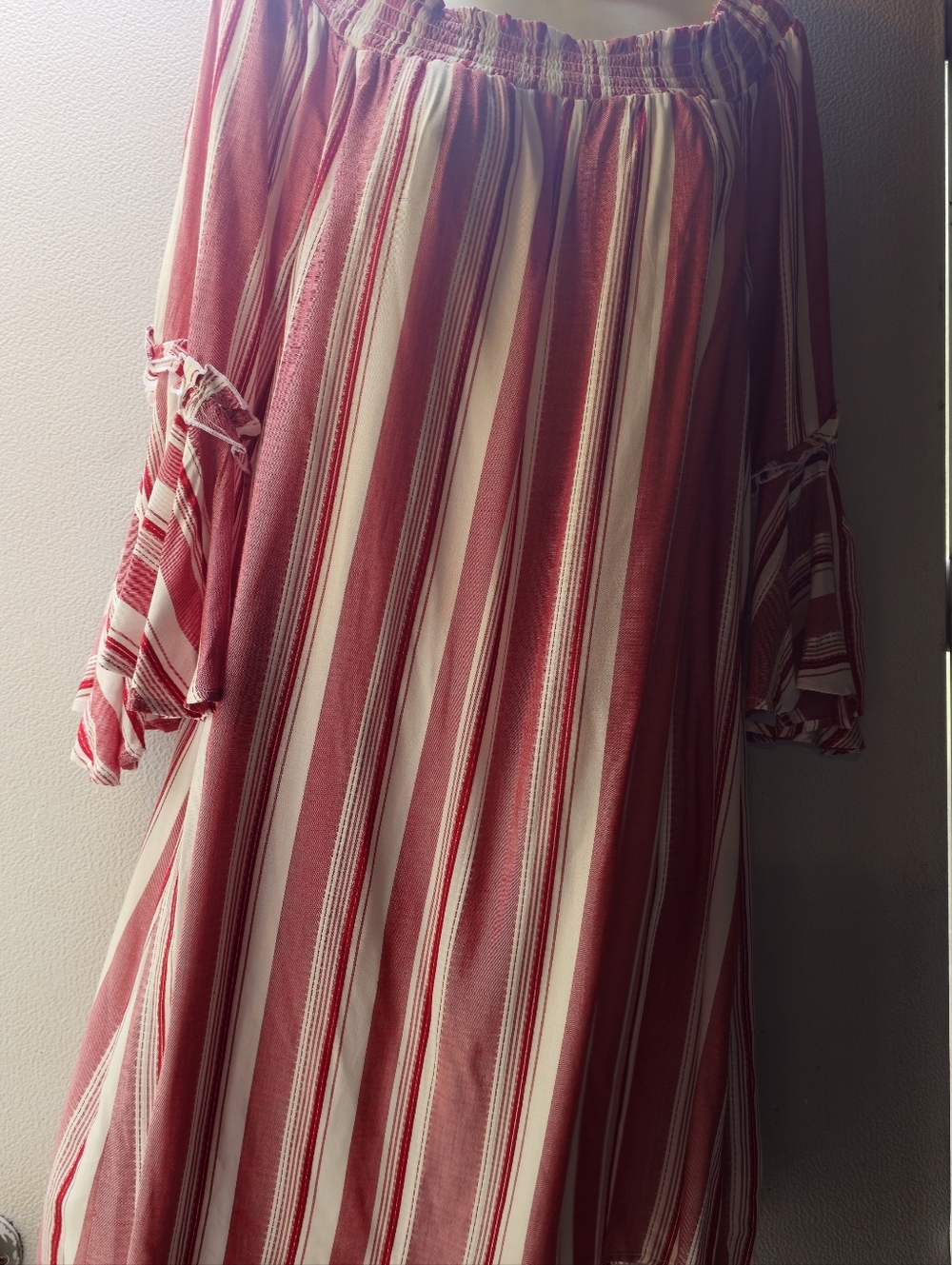 Luxology Red and White Striped  Tunic Dress Size 12